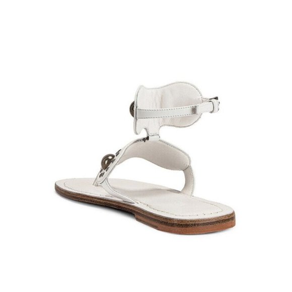 ALAIA Stud Sandals Blanc Craie Leather White - Picture 4 of 13